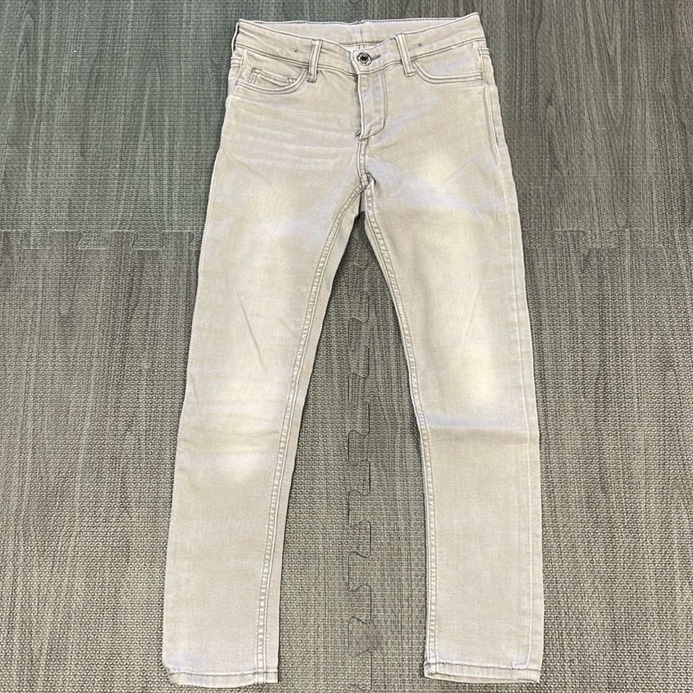 &Denim H&M Skinny Fit Grey Wash Girls Jeans - Size 6-7 Y